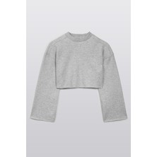 Oversized fit crop sweatshirt