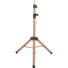 Lisinya Özel Kuaför    Eğitim Mankeni Için Metal Tripod / Sütlü Kahve + Taşıma Çantası