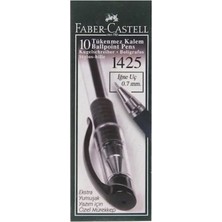 Faber-Castell 10 Adet Siyah Iğne Uç Tükenmez Kalem 0.7 mm Ergonomik Tutuş ile Konforlu Yazım