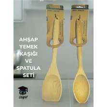 Ahşap  Yemek Kaşığı ve Spatula Seti