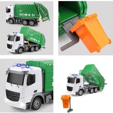 Oyuncakmatik Uzaktan Kumandalı Sesli & Işıklı Garbage Truck Şehir Merkezi Temizlik Çöp Aracı