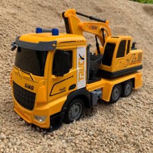 Oyuncakmatik Uzaktan Kumandalı Sesli & Işıklı Excavate Truck Model Ekskavatör Inşaat Aracı