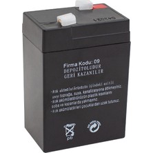 Caddemia Atex AX-604 Akü 6 Volt - 4 Amper Işıldak Aküsü (70 x 48 x 101 Mm) (4434)