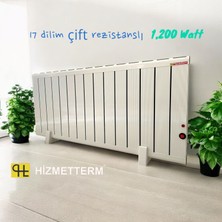 HİZMETTERM Elektrikli Radyatör 600+600 (1200WATT) Çift Rezistanslı Aluminyum Hizmetterm