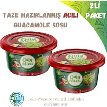 Only Fresh Avokado Acılı Guacamole Sosu Soğuk Sıkım 2 Kap 400gr