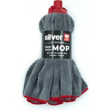 Silver Home Mikrofiber Jumbo Boy Islak Mop - 105X55 Cm. - Yedek Mop Paspas Ucu Başlığı - 1 Adet