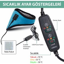 Hymark Servikal USB 3 Seviye Sıcaklık Elektrikli Zaman Ayarlı Boyun Masaj Aleti