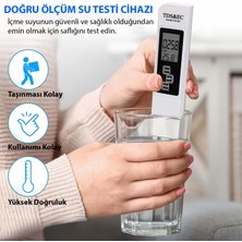 Hymark 3in1 Dijital Tds Su Kalitesi Ph Değeri Sıcaklık Ölçüm Cihazı