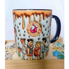 Mugs And Love Taş Devri Md2 3D Baskı Büyük Boy Kupa