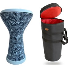 Donizetti Döküm Mısır Darbuka - Gri Geometrik Desen - Gigbag Çanta