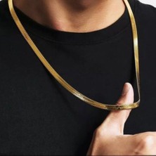 Takı Accessory Çelik Italyan Ezme Zincir Kolye Kalın