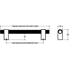 System 8942 Modern Kulp Antik Renk 320 mm