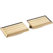 System 9034 Line-Çizgili Kulp Altın Renk Tek Adet 64 mm