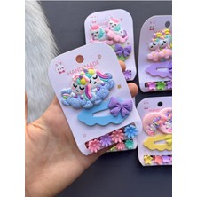 Nisan Kids Unicorn Temalı Çıtçıtçıt Lastik Mandal Toka Seti