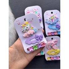 Nisan Kids Unicorn Temalı Çıtçıtçıt Lastik Mandal Toka Seti