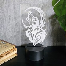 Lerad-Lazer Art Kurt Gece Lambası. 16 Renk + Dokunmatik ve Uzaktan Kumandalı Işık. Hediye Olarak Mükemmeldir.