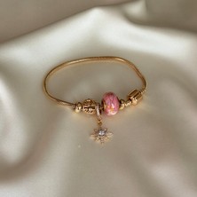 Laria Jewelry Pandora Pembe Yıldız Charm'lı Bileklik