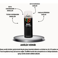 Sio Colors Metalik Gümüş Jant Sprey Boya Seti 400 ml - Zımpara-Kağıt Bant-Eldiven