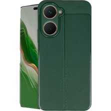 Newface Vivo Y18 Kılıf Auto Focus Deri Desen Silikon Arka Kapak