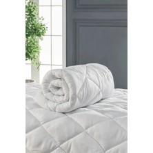Emmy Home Microfiber Çift Kişilik Yorgan 195 x 215 cm Beyaz Silikon Yastık ile 800 gr Dolgu