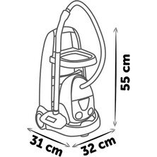 7600330316 Smoby Temizlik Arabası ve Elektrikli Süpürgesi Oyun Seti