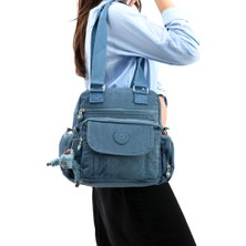 Omuz Çantası Çapraz Uzun Askılı Çok Cepli 30*25 cm Yağmur Geçirmez Içi Astarlı Klinkır Kumaş