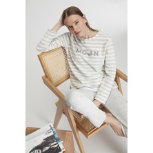 Kadın Pamuklu Uzun Kollu Pijama TAKIMI(11256)