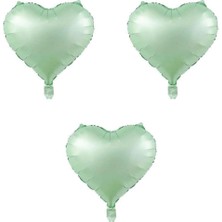 Best Parti Kalp Folyo Balon 3 Adet Su Yeşili