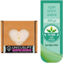 Unicuslife % 100 Saf Doğal Eşek Sütlü Sabun, Katkısız, Soğuk Işlem, El Yapımı (Içeriğinebak) 100 gr