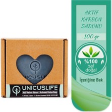 Unicuslife % 100 Saf Aktif Karbon Sabunu Katkısız El Yapımı (Içeriğinebak) 100 gr