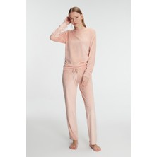 Bayan Uzun Kol Sweatshirt ve Pantolon Takım Pijama Takımı