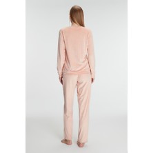Bayan Uzun Kol Sweatshirt ve Pantolon Takım Pijama Takımı 11230