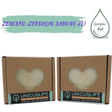 Unicuslife 2x 100 gr  Saf Doğal Zencefil-Zerdeçal Sabunu, Soğuk Işlem, El Yapımı