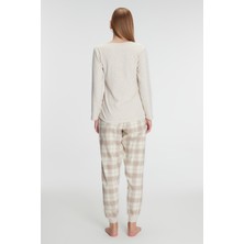 Kadın Pamuklu Uzun Kollu Pijama Takımı11263