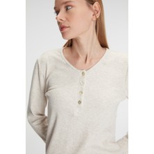 Kadın Pamuklu Uzun Kollu Pijama Takımı11263