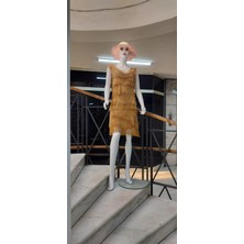 Kat Kat Taşlanmış Mini Ipek Elbise