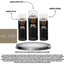 Akrilik Sprey Boya Seti 400 ml Sedef Bej RAL-1035 - Zımpara - Kağıt Bant - Eldiven