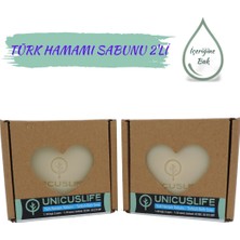 Unicuslife 2x 100 gr  Saf Doğal Türk Hamamı Sabunu Katkısız El Yapımı 100 gr