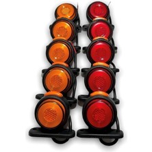 (10 Adet) Neon Mini Takoz Sarı-Kırmızı 12V-24V