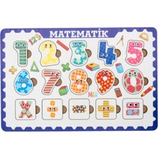 Hopiers Montessori Matematik Ahşap Bultak Puzzle Seti / 1+ Yaş / Eğitici, Öğretici ve Güvenli Matematik Öğretici Oyun