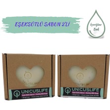 Unicuslife 2X100 gr  Saf Doğal Eşek Sütlü Sabun, Katkısız, Soğuk Işlem, El Yapımı