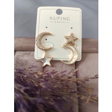 Lilly And Molly Jewelry Ay Yıldız Çelik Küpe