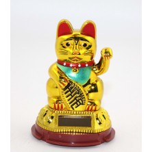 Miamantra Feng Shui El Sallayan Bereket ve Şans Kedisi - Güneş Enerjili- Maneki Neko - 9  cm