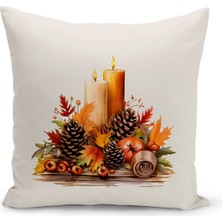 Bertille Home Sonbahar Serisi Çift Tarafı Dijital Baskılı Kırlent Kılıfı (Halloween Autumn Cushion Cover)