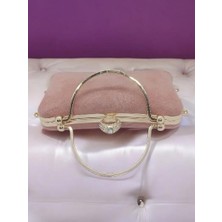 David Rossi Şık ve Zarif Pembe Clutch Çanta