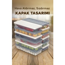 Nesto Home 12'li Renkli Buzdolabı Düzenleyici Buzluk ve Mikrodalga Saklama Kabı 12X1170 ml