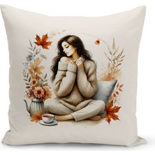 Bertille Home Sonbahar Serisi Çift Tarafı Dijital Baskılı Kırlent Kılıfı (Halloween Autumn Cushion Cover)