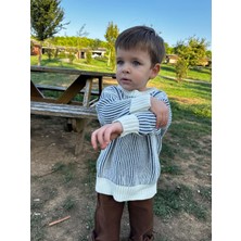 Eyc Baby Çizgili Selanik Örgü Oversize  Çocuk Triko Kazak (Geniş Kalıptır Lütfen Tam Beden Tercih Ediniz )