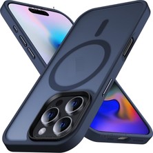 M.tk moveteck Apple iPhone 16 Pro Max Kılıf Kamera Çıkıntılı Mat Magsafe Wireless Şarj Destekli Siyah Renkli Hassas Butonlu Kapak