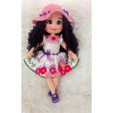 Beyaz Akasya Bebek Amigurumi Organik Oyuncak